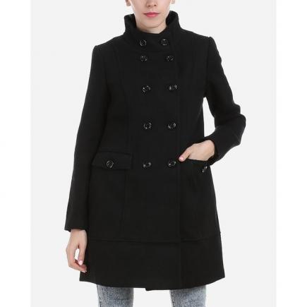 Plain Elegant Coat - Black