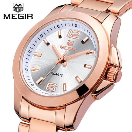 MEGIR Women Watches Luxury Couple Dress Wristwatch Relogio Feminino Clock For Women Montre Femme Quartz Ladies Watch For Lovers 5006L