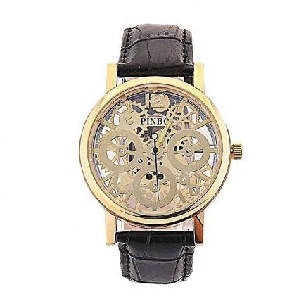 Skeleton Watch For Men. - Black