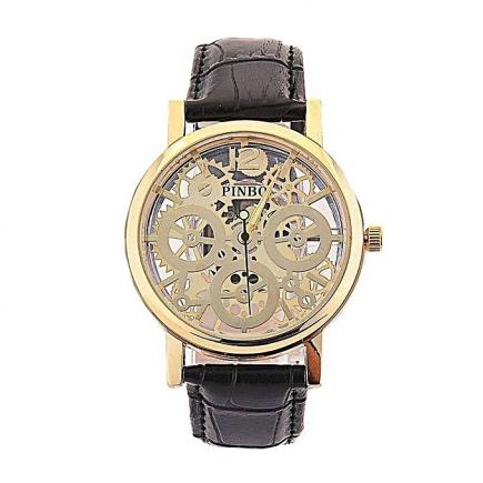  Skeleton Watch For Men. - Black