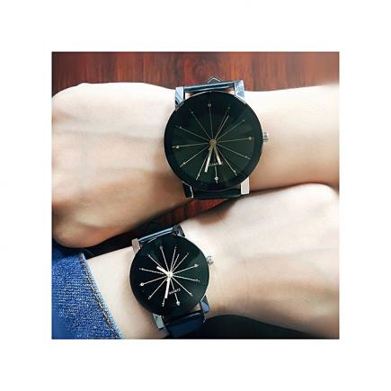 Couple Watches For Lovers Luxury Top Brand Waterproof Casual Style New Fashion Ultrathin Quartz Leather Watch High Quality-women Black