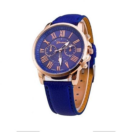 Fashion & Style Ladies Leather Strap Watch - Blue