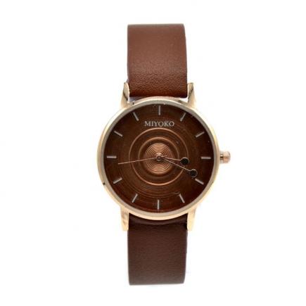 Miyoko Leather Watch - Brown