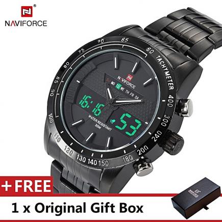 Top Luxury Brand Watch Fashion Men Quartz Watch Digital Dual Display Watch For Male