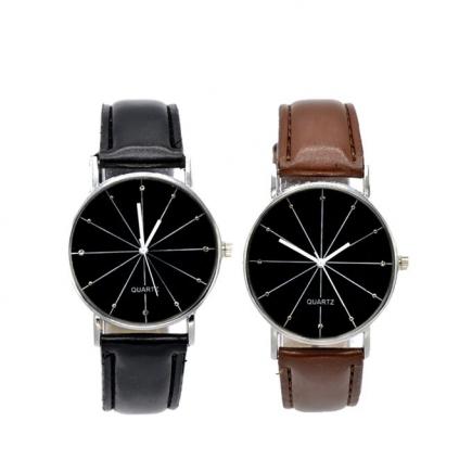 Miyoko Leather Watch Bundle 2pcs - Black /Brown