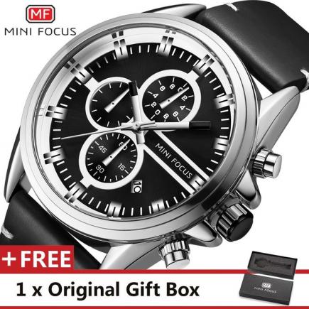 Top Luxury Brand Watch Fashion Sports Cool Men Quartz Watches Leather Wristwatch For Male