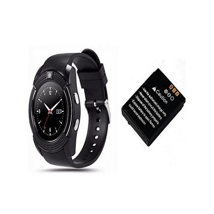 GSM Bluetooth Smart Watch Plus One Free Battery - Round Face