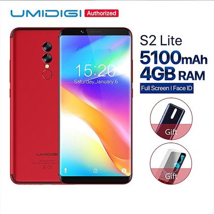 S2 Lite Full Screen 18:9 Smartphone Face ID 5100mAh 4GB RAM 32GB ROM Dual Cameras 4G Mobile Phone