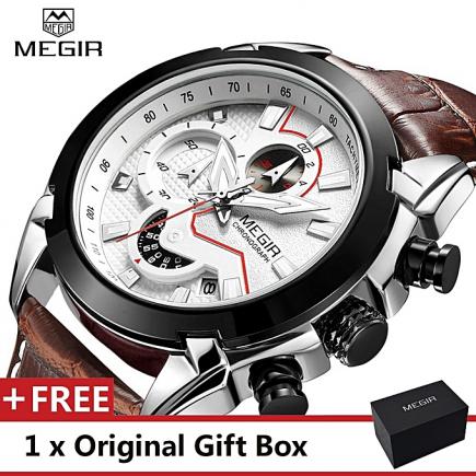 Top Luxury Brand Watch Famous Fashion Sports Cool Men Quartz Watches Waterproof Leather Wristwatch For Male