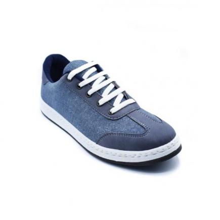 Canvas Lace Up Sneakers - Grey