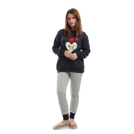 Heart Pajamas_ Navy Blue