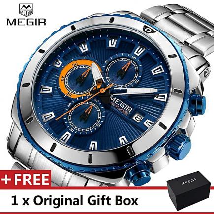 MEGIR 2075 Top Luxury Brand Watch Men Sport Watch Fashion Quartz Watches Gift For Male