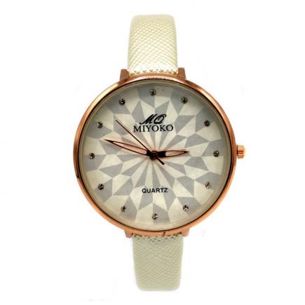 MQ-350WH  Miyoko Leather Watch - Off White