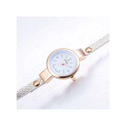 Ladies Bracelet Diamond Circle Watch Student Feahionable Table WH-White