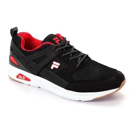 Trendy Textile Men Sneakers - Black & Red