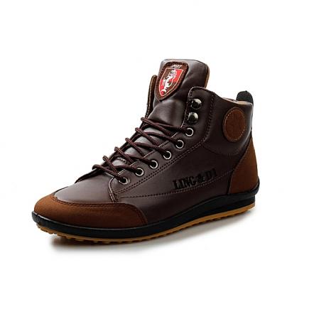 Men's High Top Sneakers - Dark Brown