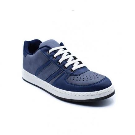 Lace Up Sneakers - Navy