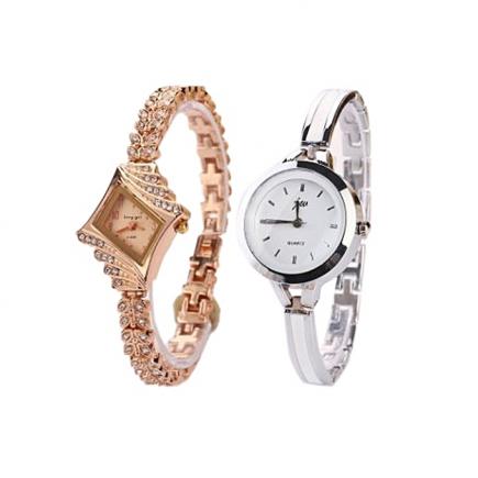 2 In 1 Women Fashion Watches_Silver And Gold