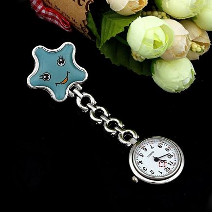 Nurse Clip-on Fob Brooch Pendant Hanging Watch Star Pocket Watch New BU