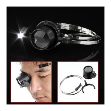 15x Led Magnifier Hands-Free Eye Loupe JEWELRY Repair Wrap Around Head Band