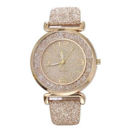 Generic Fashion Women Crystal Stainless Steel Analog Quartz Wrist Watch A1