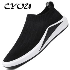 CYOU Pria Mesh Cross-training Olahraga Lari (Hitam)-Intl