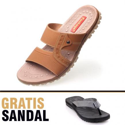 Footage Sandal Casual Pria Tan Free Sandal Santai F02 Abu-abu