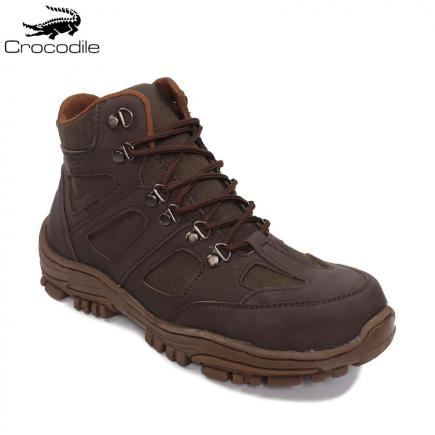 Crocodile Delta Endure Coklat Sepatu Boots Pria Safety Tracking Ujung Besi Proyek Kerja Lapangan Hiking Touring Bikkers