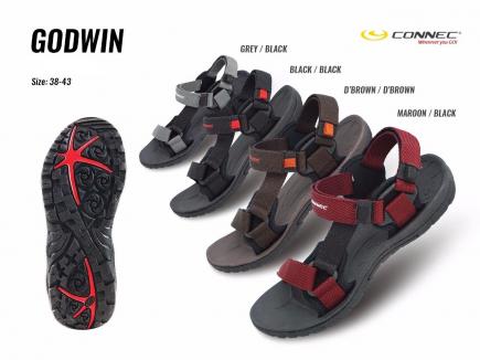 Sepatu Sendal Sandal Gunung Hiking Pria Cowok Connec GODWIN Original