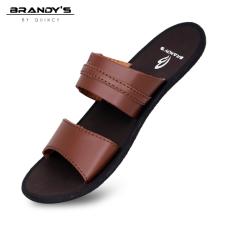 Brandys - Bacilio Sandal Kulit Pria - Brown