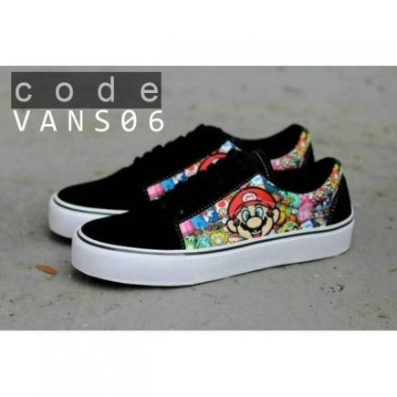 sepatu sneakers pria vans oldskool low mario bross