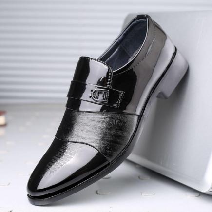 Yuzi Merek mewah Kulit Fashion Pria Bisnis Berpakaian Sepatu Runcing Hitam Sepatu Oxford Bernapas Sepatu Pengantin Formal