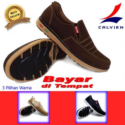 Calvien Sepatu Pria Casual Slip On Kode CL-02