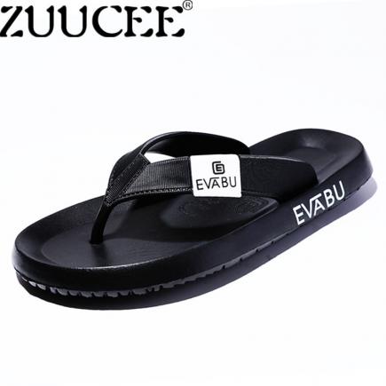 Zuucee Pria Ledakan Sandal Sepatu Sandal Kasual Pantai Sepatu (Hitam)-Internasional