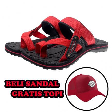 Salvo sandal Gunung pria / sandal pria / sandal gunung outdoor / sandal murah SG01 free Topi