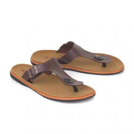 Blackkelly LZA 203 Sandal Casual  Pria - Pu-Pvc - Karet - Simple Dan Elegan(Coklat Tan)