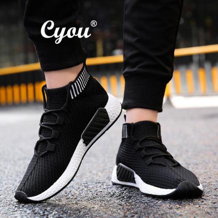 Cyou Baru Menjalankan Sepatu Sneakers untuk Pria Masculino Esportivo Ringan Terbang Olahraga Murah Sneaker Sepatu Fashion Sepatu pria