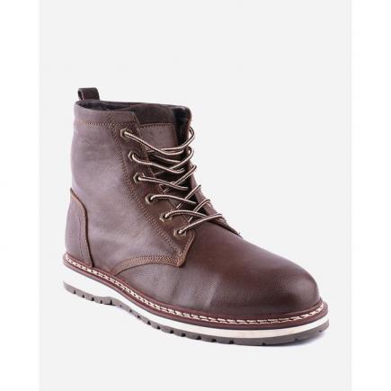 Lace Up Boots - Brown