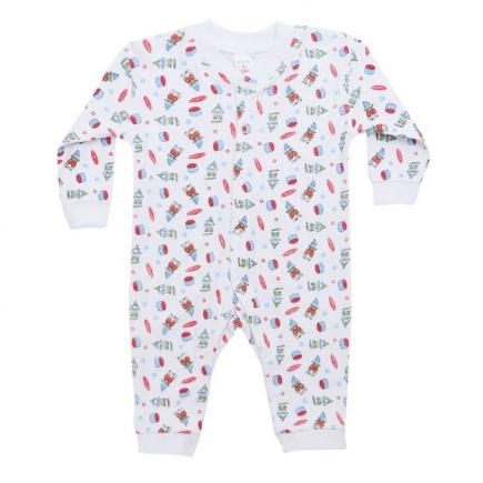 Babies Clowns Print Salopettes - White & Red