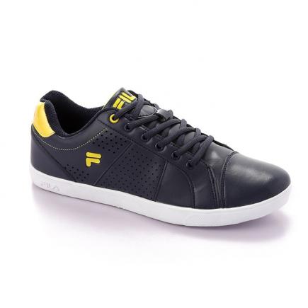 High Quality Men's Bi-Tone Sneakers - Navy Blue & Yellow