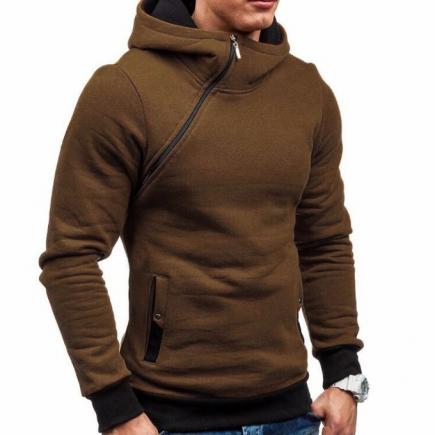 Pull A Capuche Manches Longues Pour Homme L - Marron