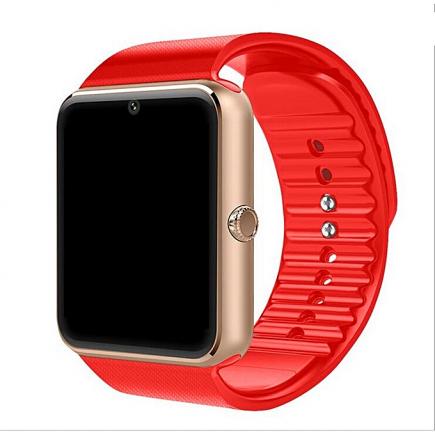 GT08 Bluetooth Smart Watch For Apple IPhone IOS Android Phone Wrist Wear Support Sync Smart Clock Sim Card_Red