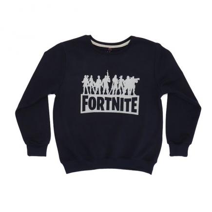 Boys " Fortnite " Print Long Sleevs Sweatshirt - Navy Blue