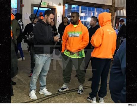 Kanye West Still Tight with Scooter Braun at Album Listening Party