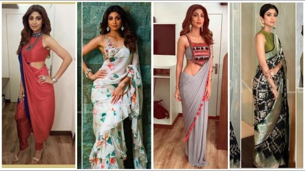 Shilpa shetty saree collections designer sarees celebrity fashion trend