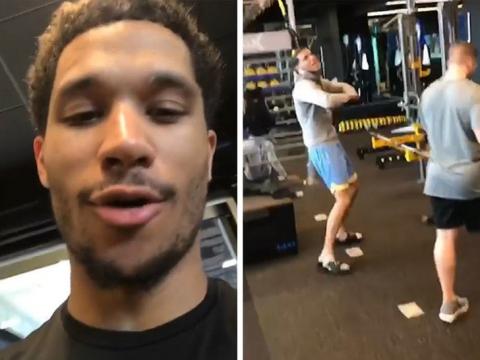 Lonzo Ball Clowned By Teammate for Bumping Own Music In Gym