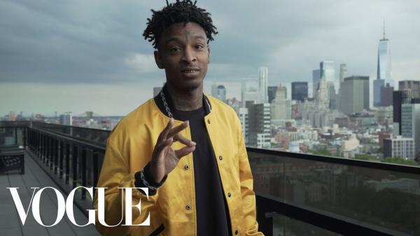 21 Savage Gets Ready for the Saint Laurent Mens Show