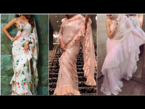 Designer Frill Party Wear Saree collection 2018 | Bollywood celebrity style Sarees | Unique Sarees |