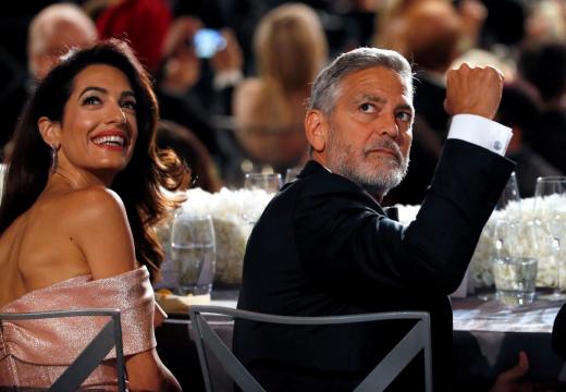 Amal Clooney speaks from the heart as George gets lifetime award