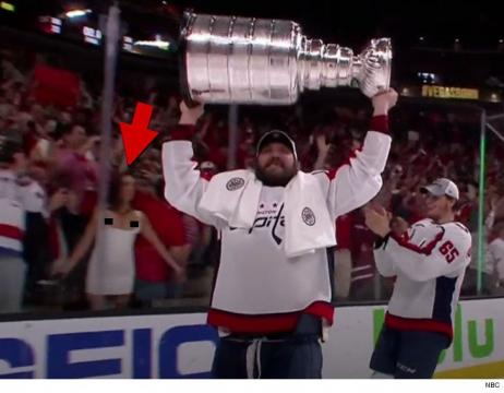 Capitals Get Boob Flashed By Fan During Stanley Cup Ceremony